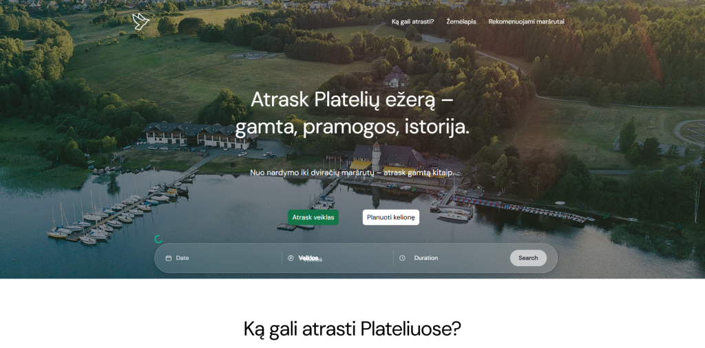 Veiklos prie ežero